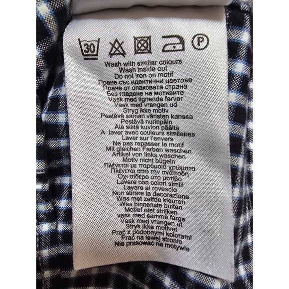 Ben Sherman Mens Black & White Checkered Button-Up Shirt 100% Cotton Size S - Picture 7 of 14